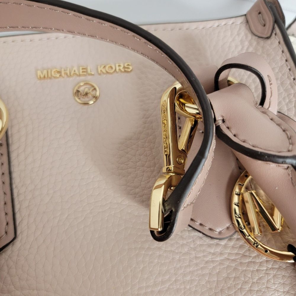 Michael Kors Kris Small Color-Block Pebbled‎ Leather Satchel. - Picture 9 of 16